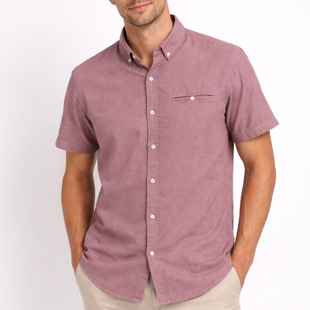 Denim & Flower Men's Mauve Casual Shirt size L